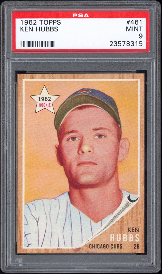 1962 Topps #461 Ken Hubbs Rookie Card PSA 9+ MINT Centered! | EBay