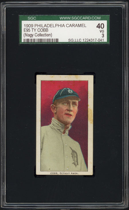 1909 E95 Phila. Caramel Ty Cobb SGC 40 Nagy Collection  