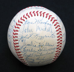   the baseball is quite nice and the autographs generally rate an 8 10