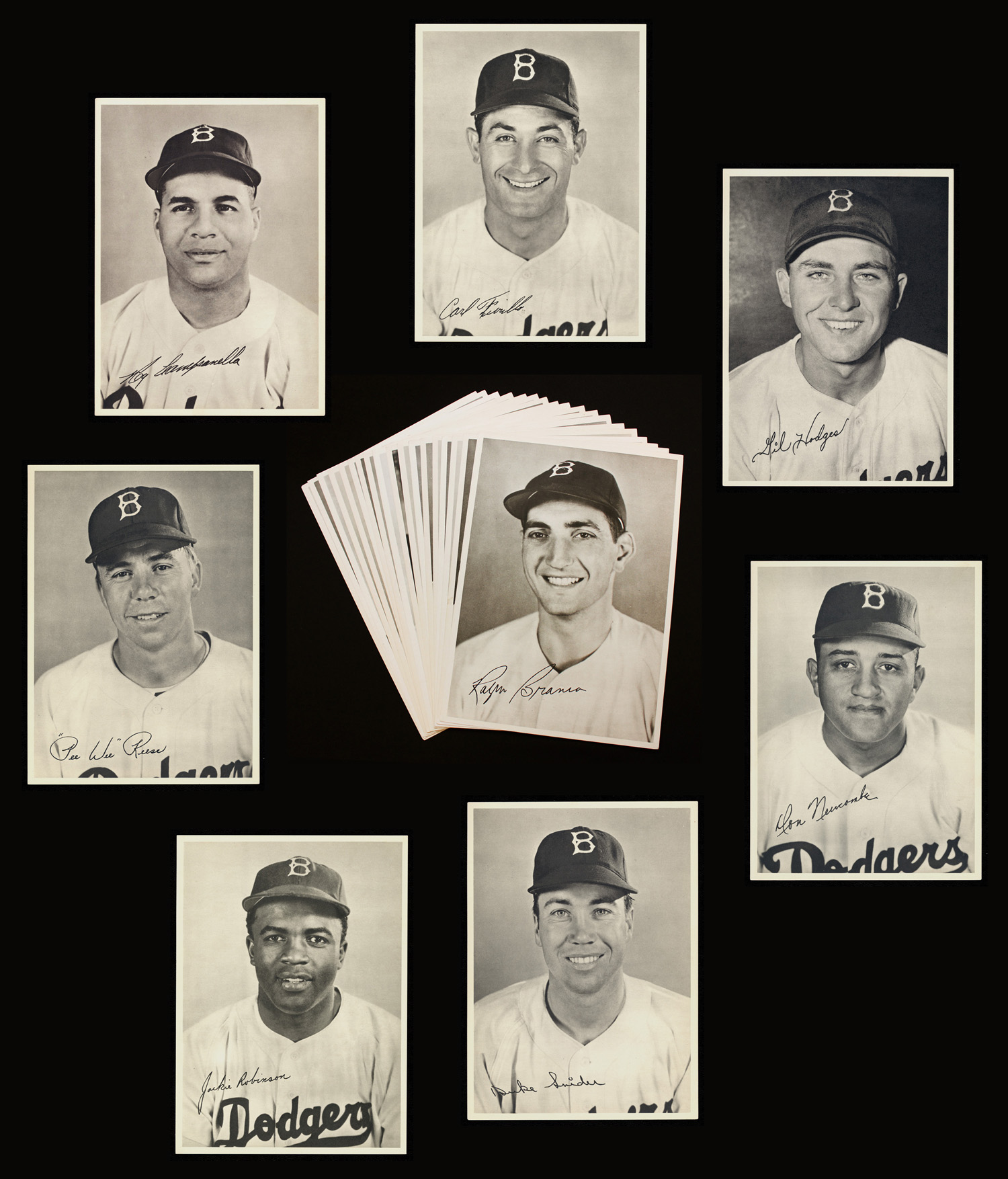 1949 Brooklyn Dodgers Picture Pack Team Set w/Jackie Robinson & Roy ...