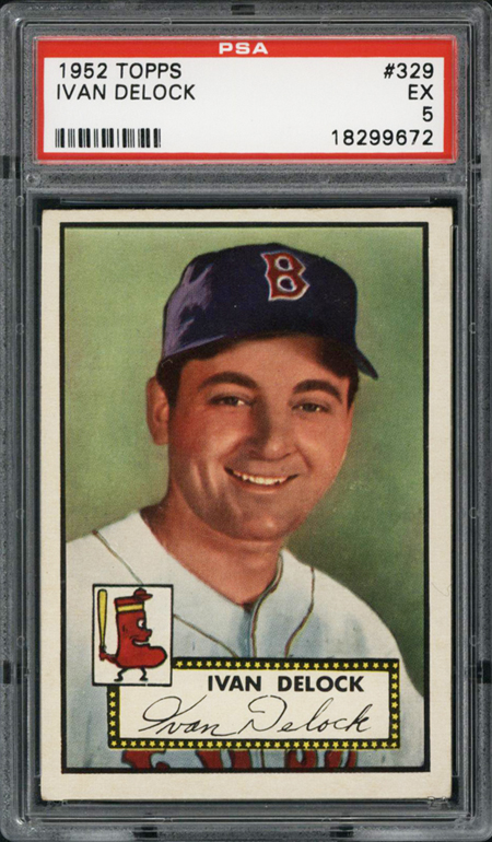 1952 Topps #329 Ivan Delock PSA 5  