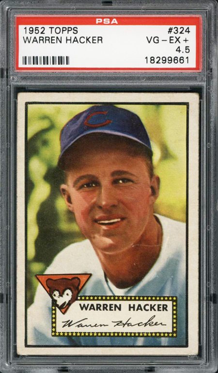 1952 Topps #324 Warren Hacker PSA 4.5  