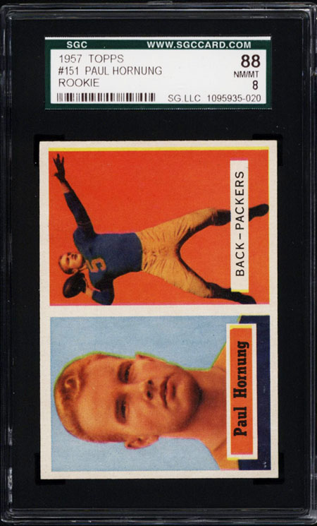 1957 Topps 151 Paul Hornung SGC 88