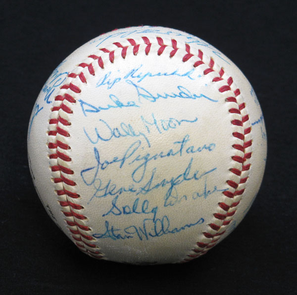 1959 Los Angeles Dodgers team signed baseball (23 sigs)  