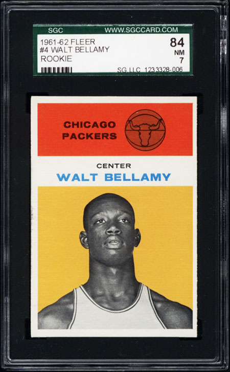 1961 62 Fleer #4 Walt Bellamy SGC 84  