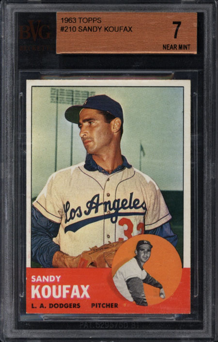 1963 Topps #210 Sandy Koufax BVG 7  