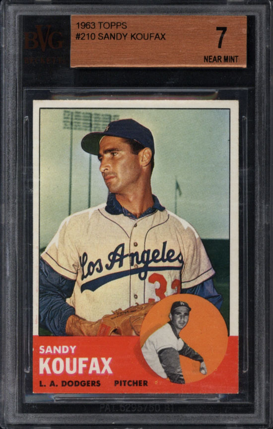 1963 Topps #210 Sandy Koufax BVG 7  