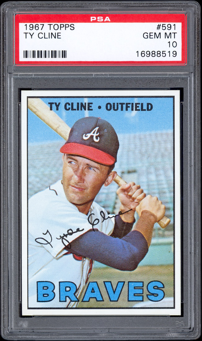 1967 Topps #591 Ty Cline PSA 10 GEM MINT | eBay