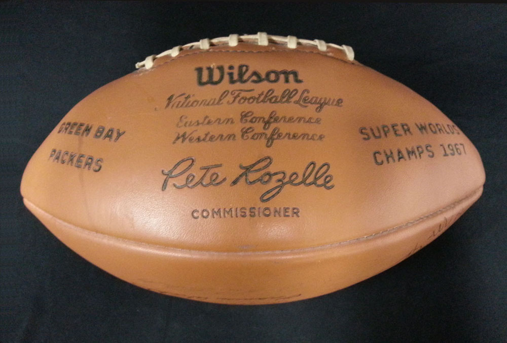 1968 Green Bay Packers team-signed football (48 sigs) 8 Hall of Famers ...