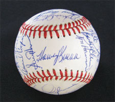 1982 Milwaukee Brewers Team signed Baseball 29 sigs  