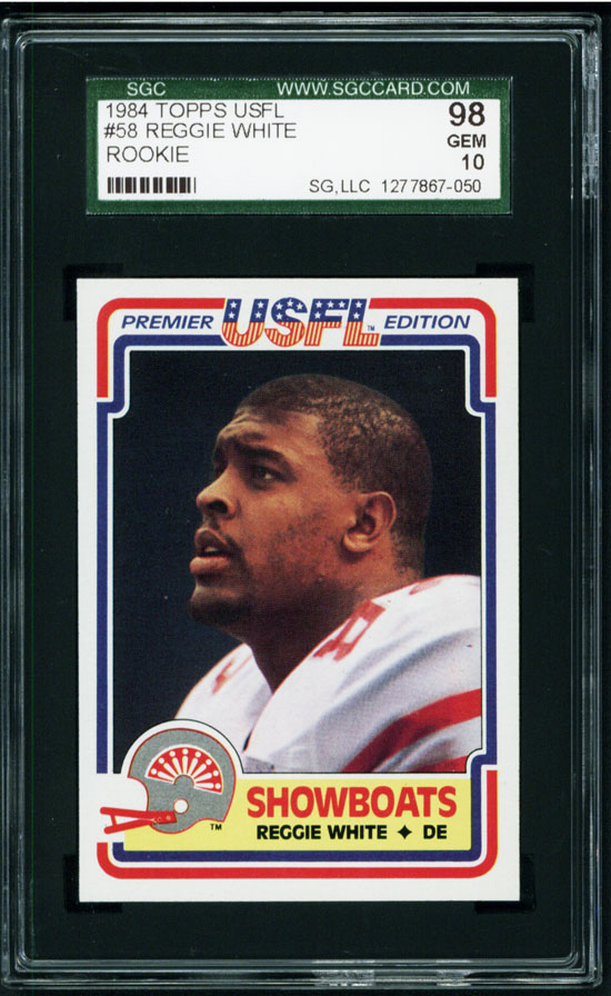 1984 Topps USFL #58 Reggie White SGC 98 Gem Mint 10  