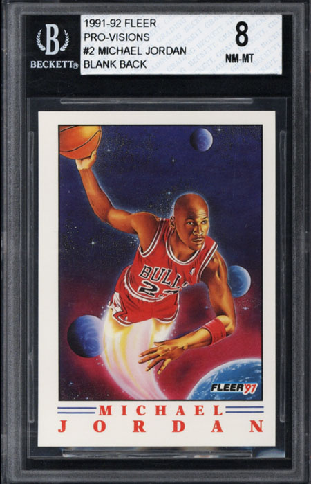 1991 92 Fleer Pro visions #2 Michael Jordan Blank Back  