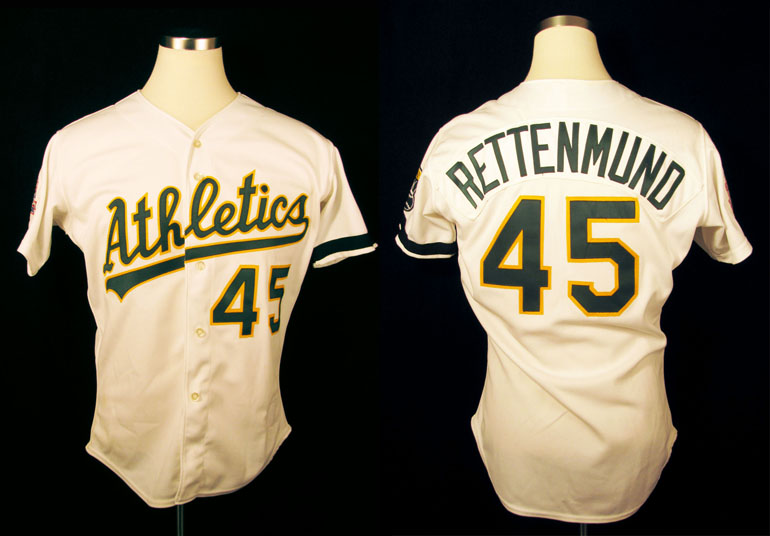 1989 Oakland As Merv Rettenmund World Series Jersey  