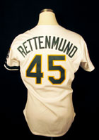 1989 Oakland As Merv Rettenmund World Series Jersey  