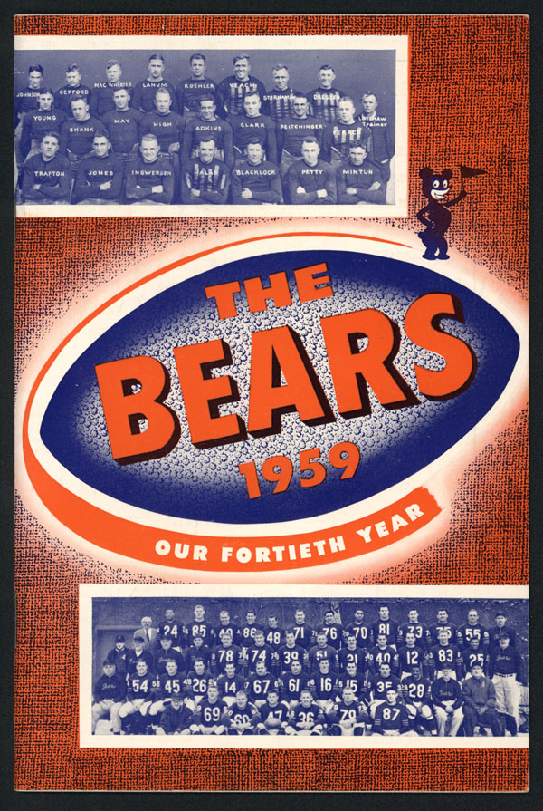 Collection of Chicago Bears Media Guides 1955 1959  