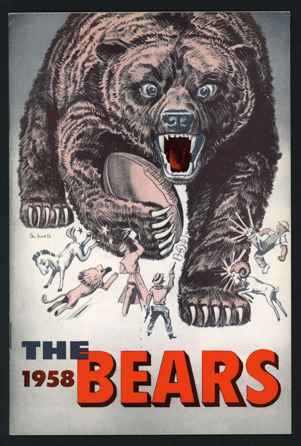 Collection of Chicago Bears Media Guides 1955 1959  